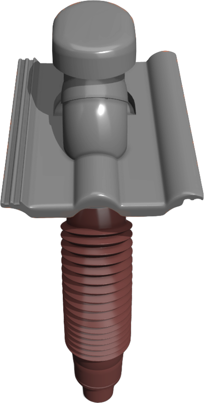 Taška plastová odvětrávací Ø 125 mm, šedá