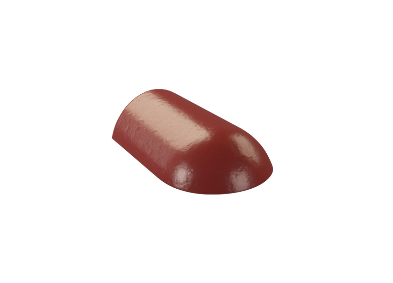 Hřebenáč koncový hladký Briliant, višňová
