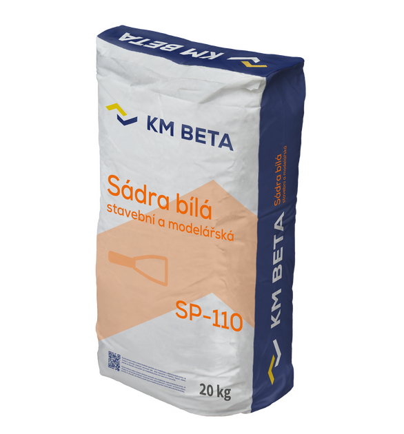 Sádra bílá stavební a modelářská, pytel 20 kg
